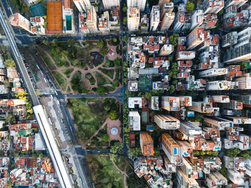 aerial landscape of park and city | Argentina