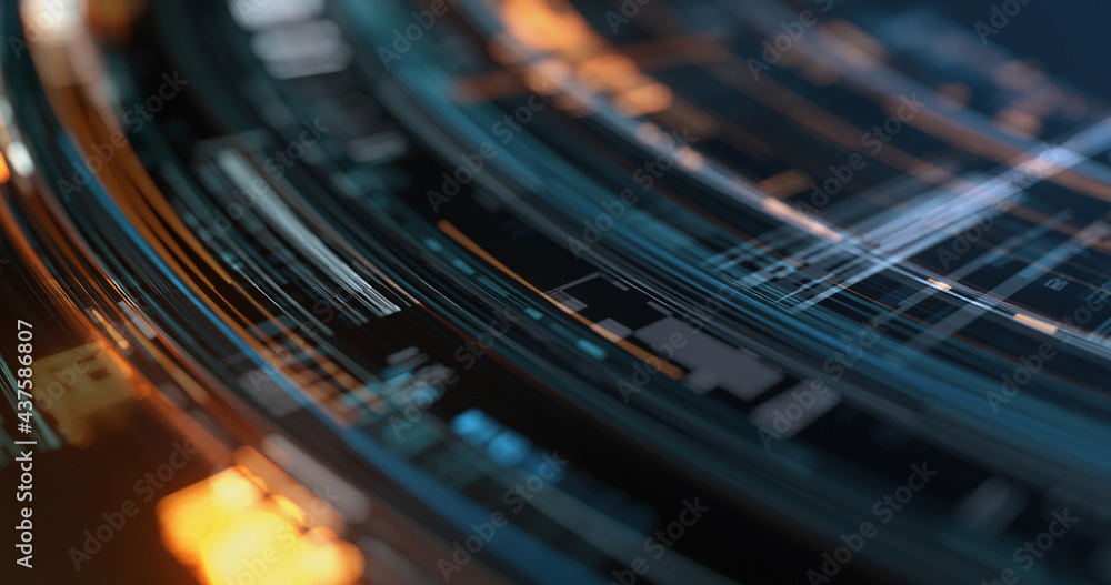 Abstract crypto data mining on blockchain technology. futuristic computer technology graphic, 3D rendering Abstract crypto data mining on blockchain technology. futuristic computer technology graphic, 3D rendering