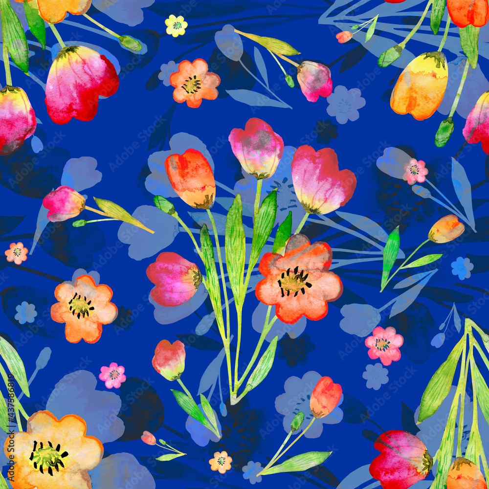seamless pattern abstracts floral composition seamless pattern abstracts floral composition