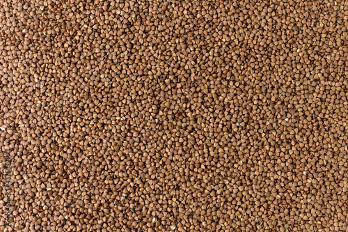 Closeup of buckwheat groats background