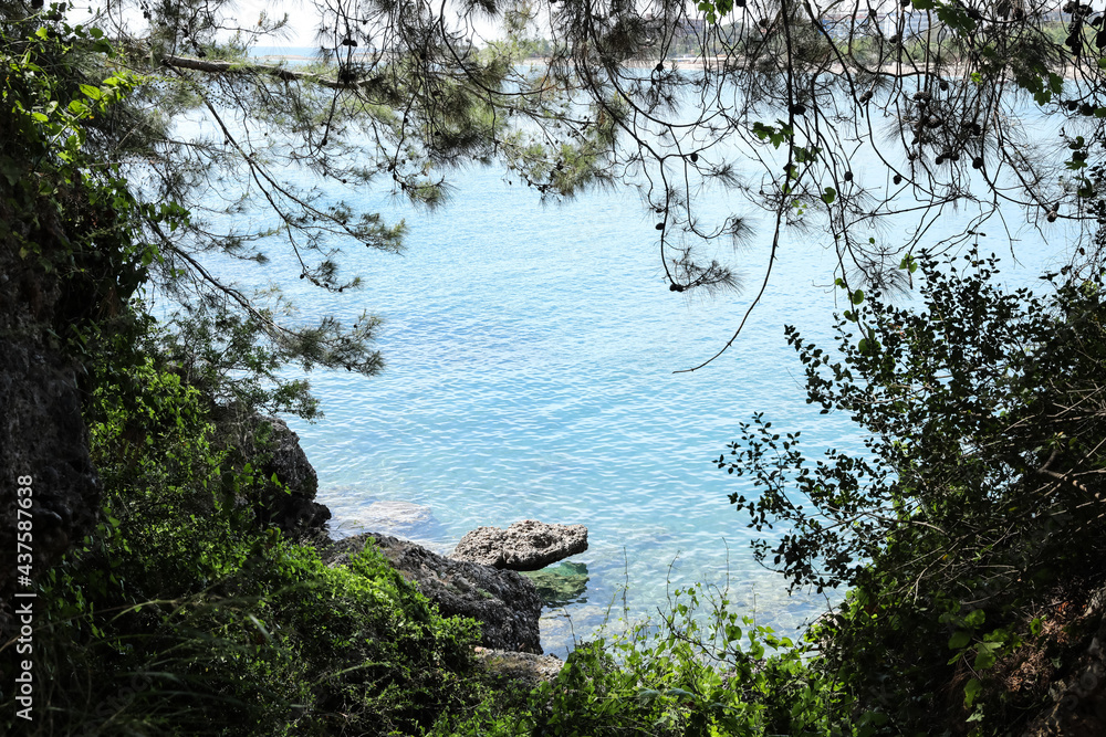 Beautiful view of rocky coast on sunny summer day Beautiful view of rocky coast on sunny summer day