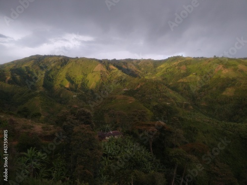 Mountains, clouds and rain
