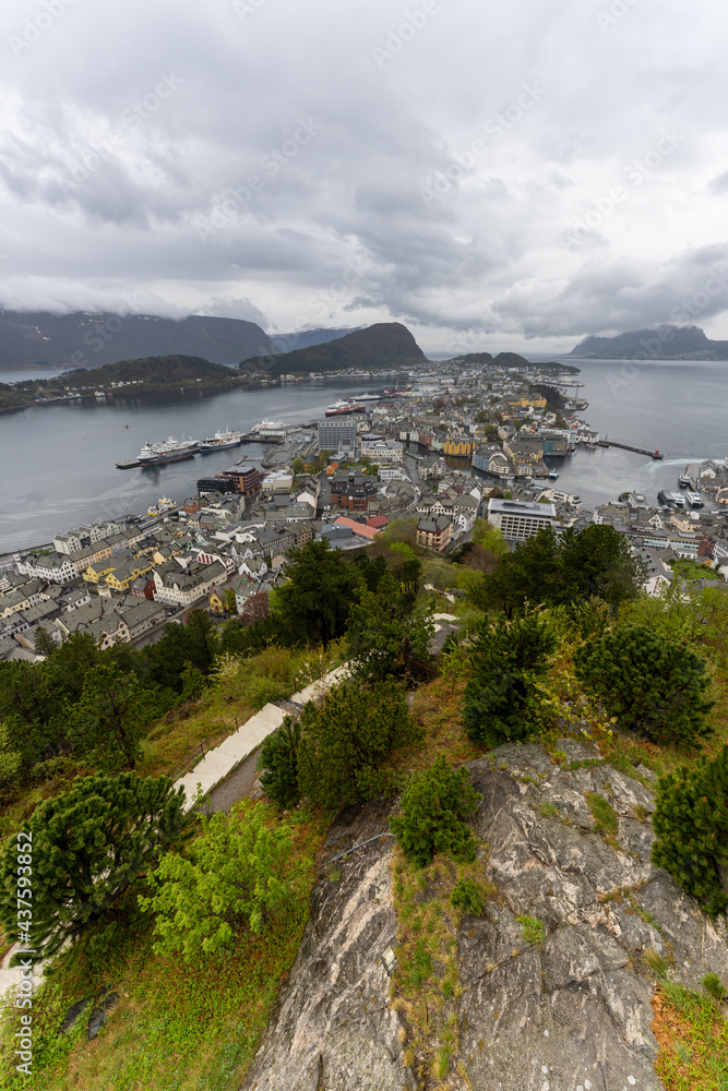 Ålesund, a commercial port city on the west coast of Norway