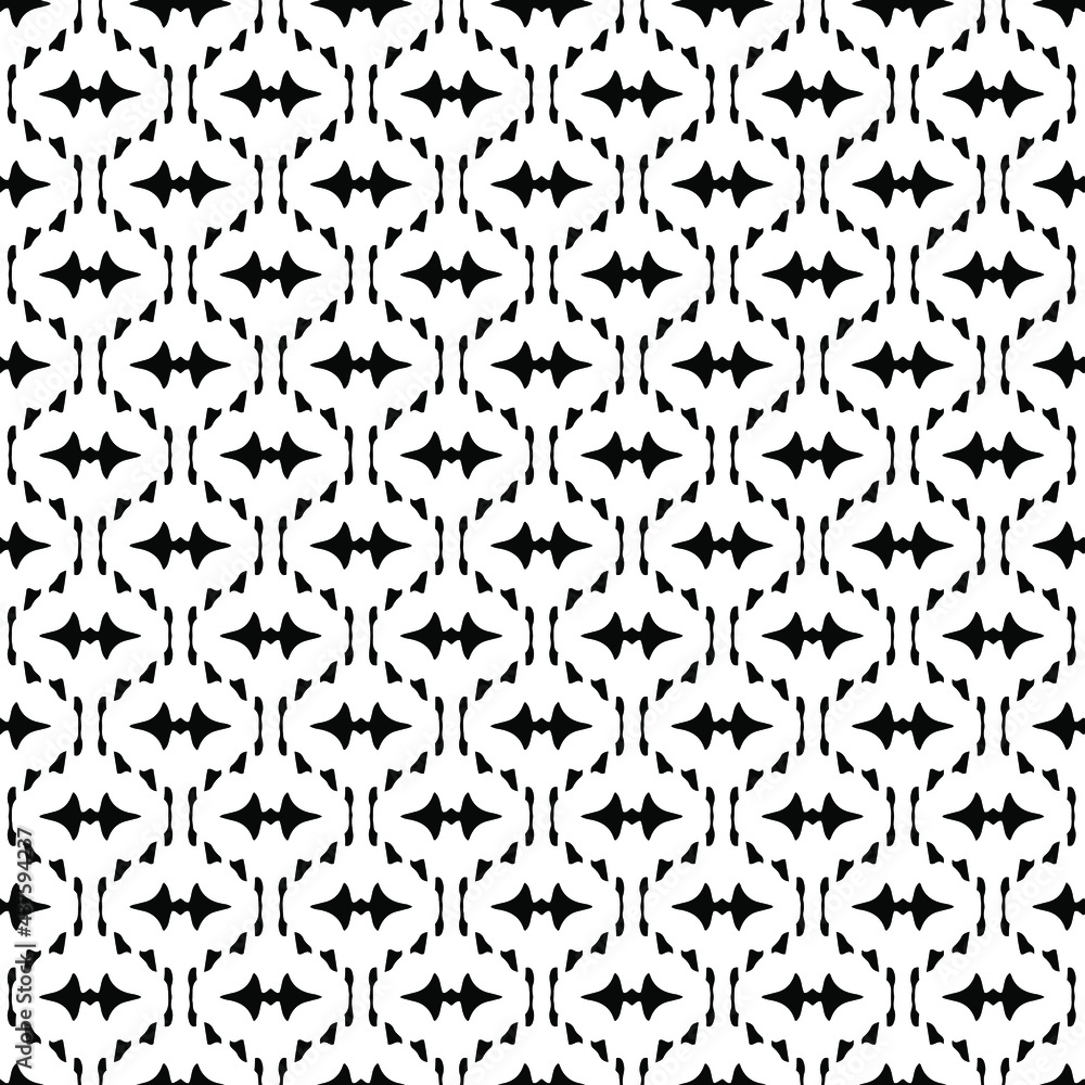 vector seamless pattern with triangular elements. abstract ornament for wallpapers and backgrounds. Black and white colors.