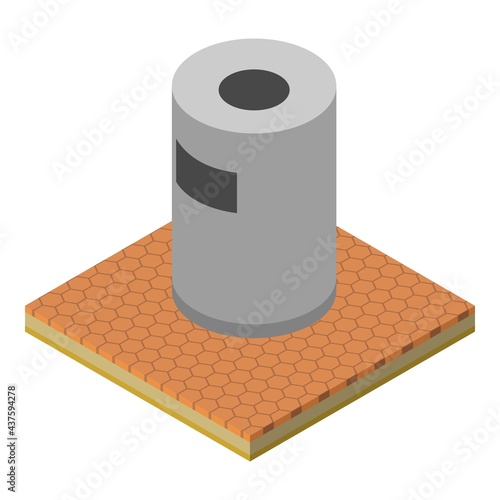Street urn icon. Isometric illustration of street urn vector icon for web