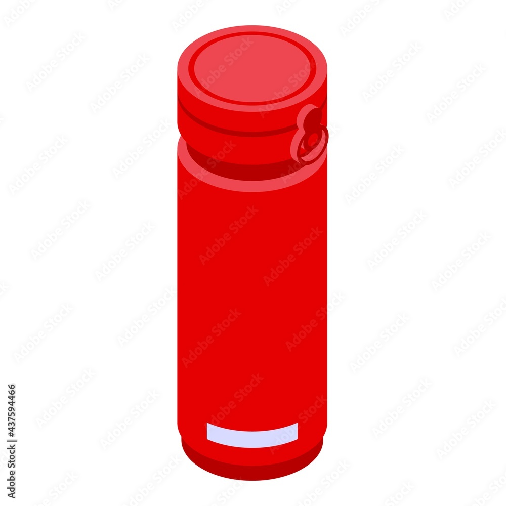 Bottle thermo cup icon. Isometric of Bottle thermo cup vector icon for web design isolated on white background