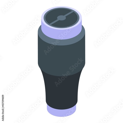 Water thermo cup icon. Isometric of Water thermo cup vector icon for web design isolated on white background