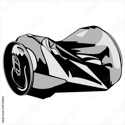 crumpled tin can