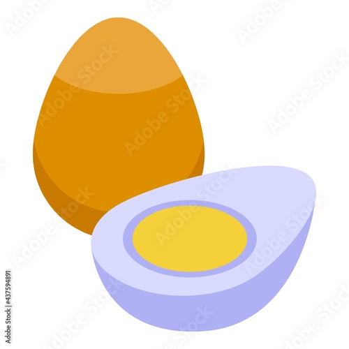 Vitamin d boiled eggs icon. Isometric of Vitamin d boiled eggs vector icon for web design isolated on white background