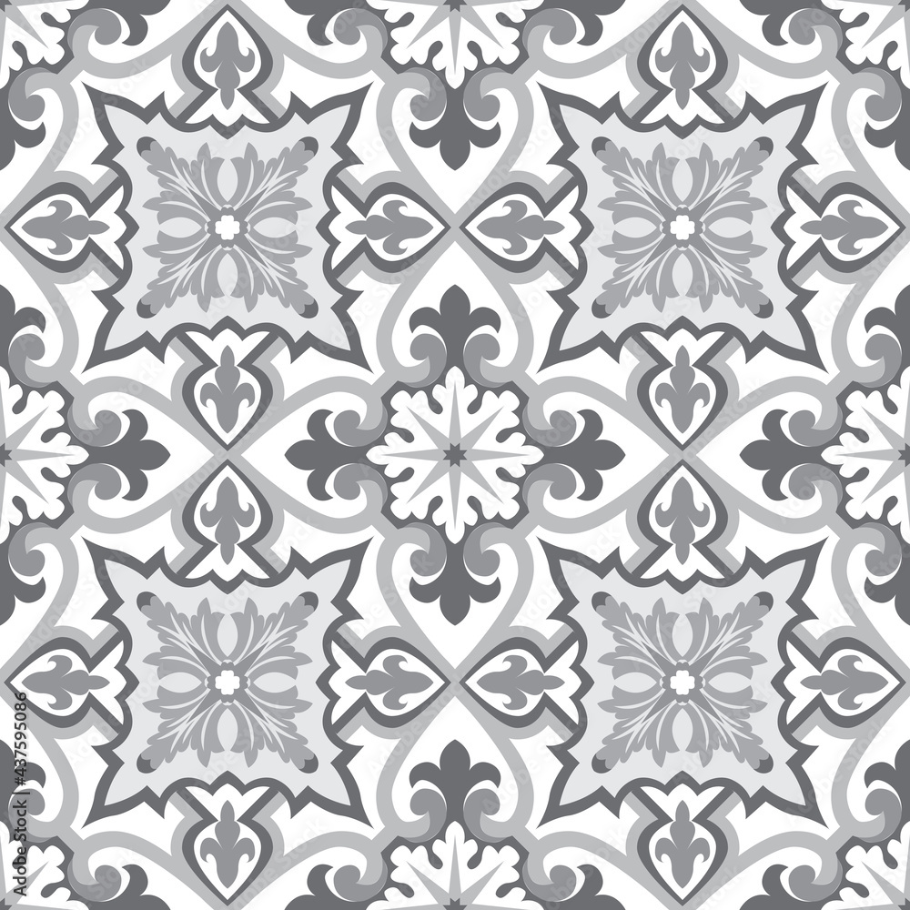 Seamless tiles background. Mosaic pattern for ceramic in dutch, portuguese, spanish, italian style. Seamless tiles background. Mosaic pattern for ceramic in dutch, portuguese, spanish, italian style.