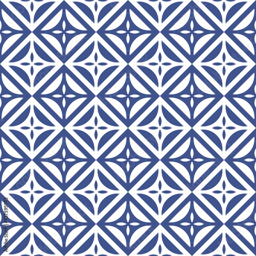 Seamless tiles background. Mosaic pattern for ceramic in dutch, portuguese, spanish, italian style.