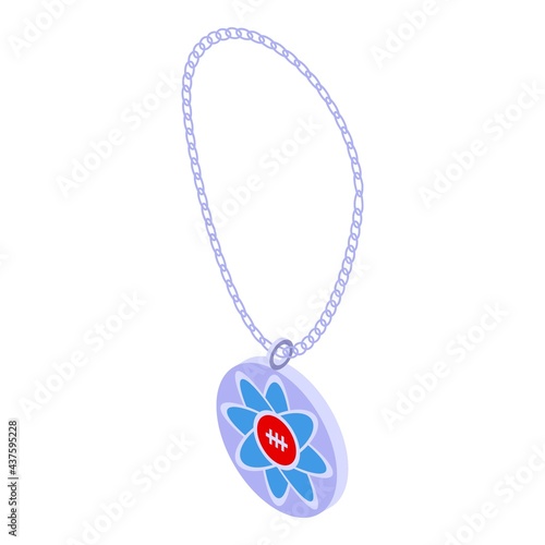 Spiritual practices necklace icon. Isometric of Spiritual practices necklace vector icon for web design isolated on white background