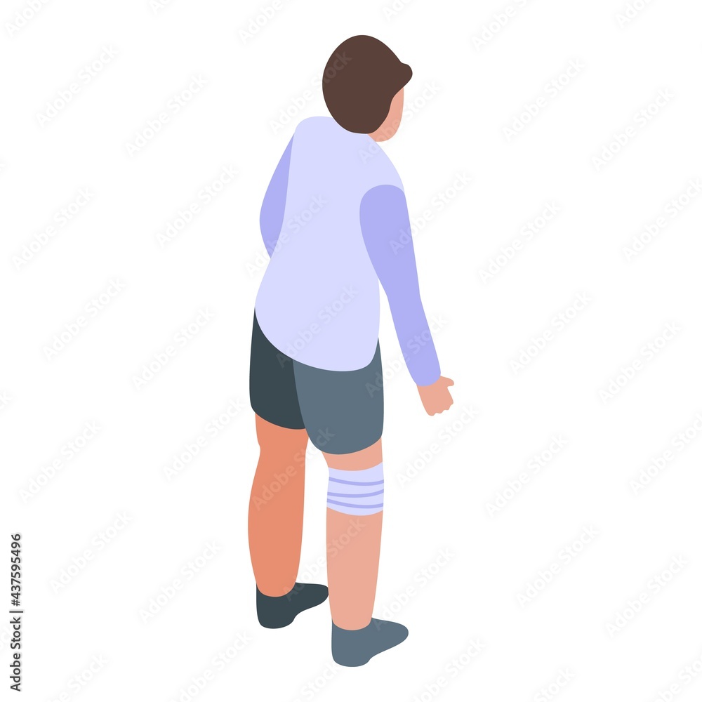 Arthritis boy knee icon. Isometric of Arthritis boy knee vector icon for web design isolated on white background