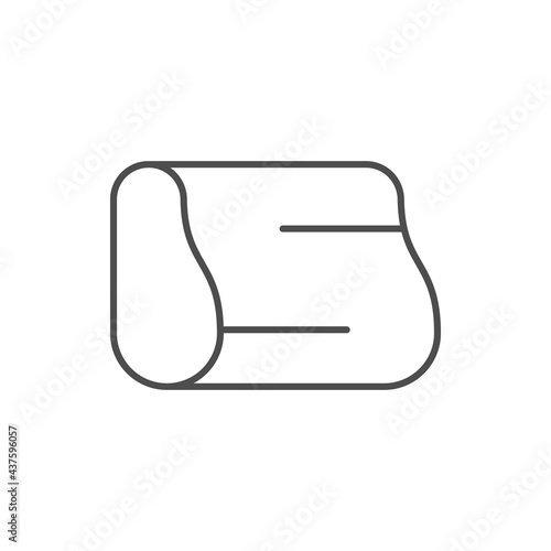 Orthopedic pillow line outline icon