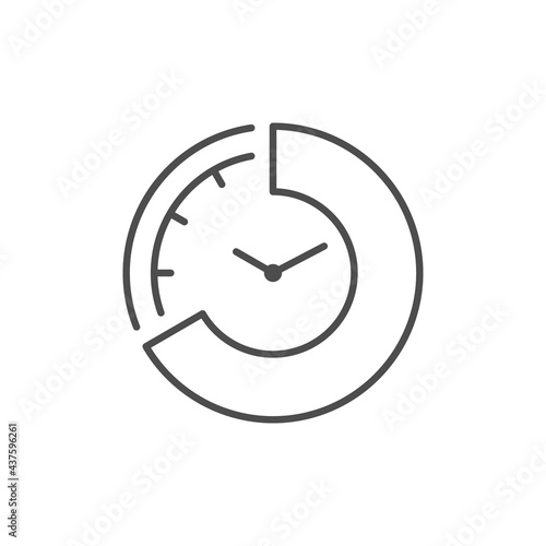 Time period line outline icon