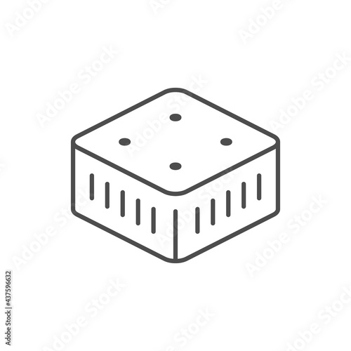 Orthopedic mattress line outline icon
