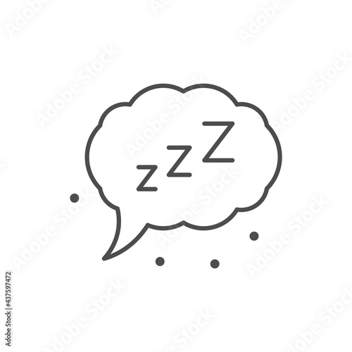 Sleeping sound line outline icon