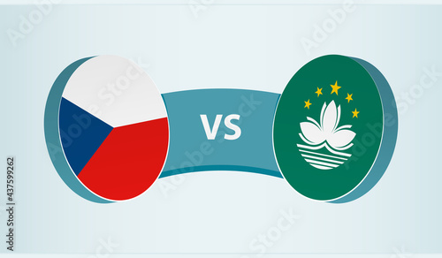 Czech Republic versus Macau, team sports competition concept.