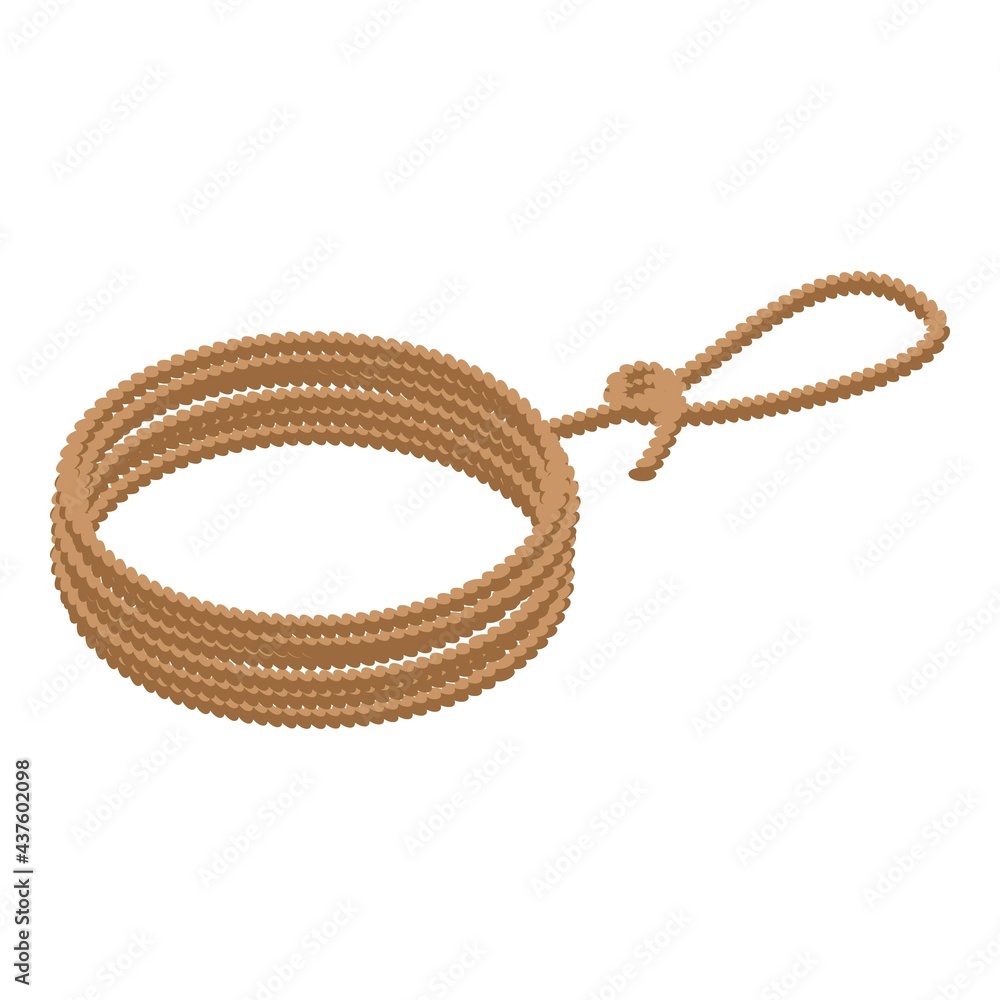 Animal lasso icon. Isometric of Animal lasso vector icon for web design isolated on white background Animal lasso icon. Isometric of Animal lasso vector icon for web design isolated on white background