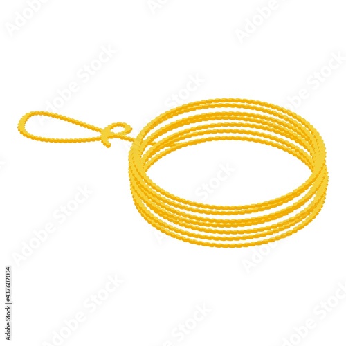 Cord lasso icon. Isometric of Cord lasso vector icon for web design isolated on white background