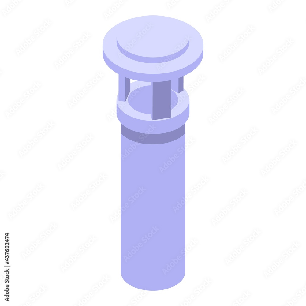 Plastic chimney icon. Isometric of Plastic chimney vector icon for web design isolated on white background Plastic chimney icon. Isometric of Plastic chimney vector icon for web design isolated on white background
