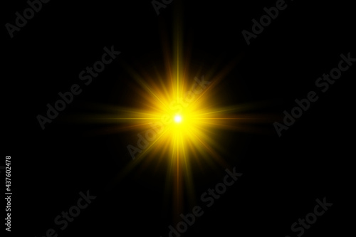 Wallpaper Mural Golden lens flare light Torontodigital.ca