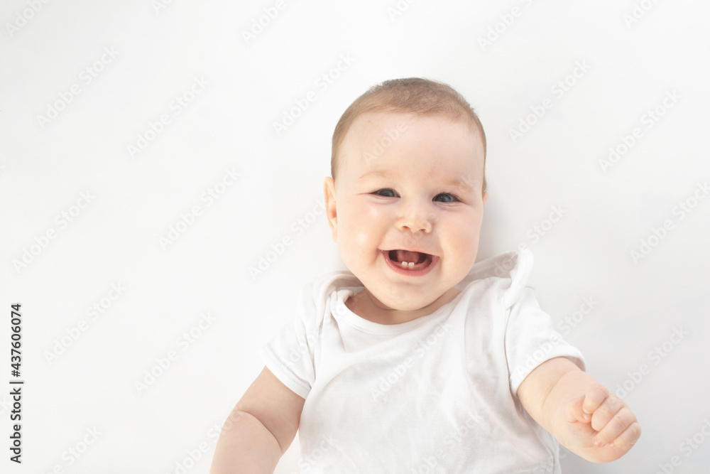 Portrait of smiling baby looking at camera