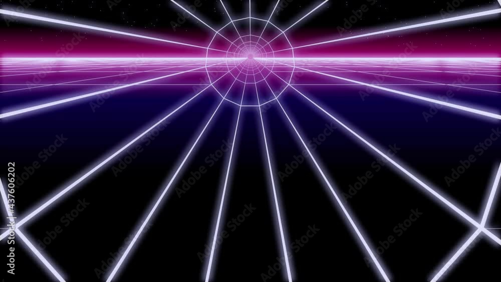 synthwave round tunnel Retro Background 3d render synthwave round tunnel Retro Background 3d render