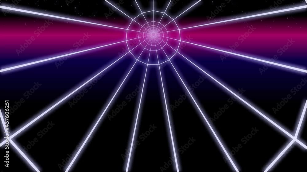 synthwave circle tunnel Retro Background 3d render synthwave circle tunnel Retro Background 3d render