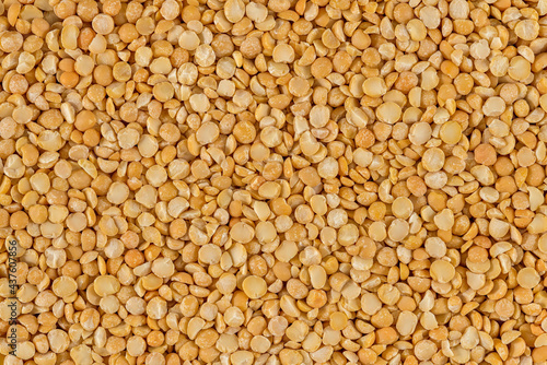 Close up photo of dried yellow peas.