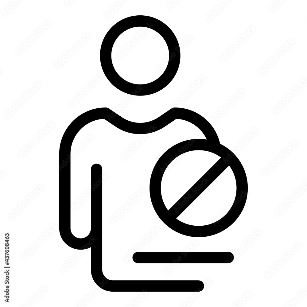Blacklist order icon. Outline Blacklist order vector icon for web design isolated on white background Blacklist order icon. Outline Blacklist order vector icon for web design isolated on white background