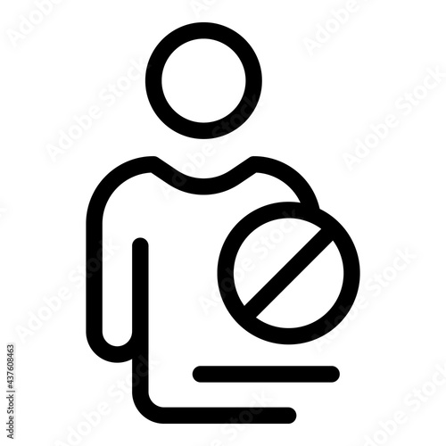 Blacklist order icon. Outline Blacklist order vector icon for web design isolated on white background