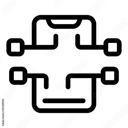 Smartphone content filter icon. Outline Smartphone content filter vector icon for web design isolated on white background