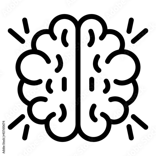 Brainstorming marketing icon. Outline Brainstorming marketing vector icon for web design isolated on white background