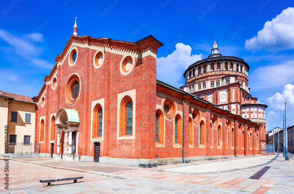 Fototapeta premium Milano, Italy - Church Santa Maria delle Grazie
