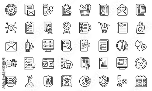 Regulated products icon. Outline regulated products vector icon for web design isolated on white background