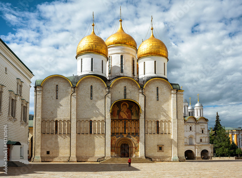 Dormition or Assumption Cathedral inside Moscow Kremlin, Russia