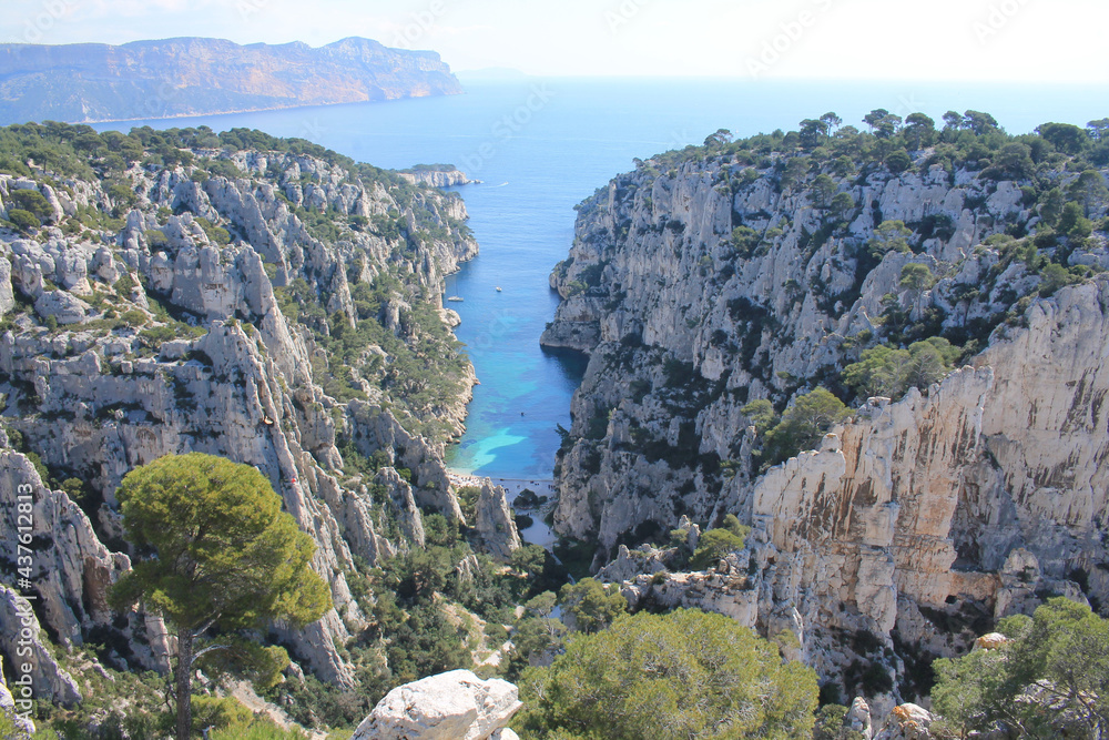 The amazing view of calanques of  En Vau in Cassis, France
