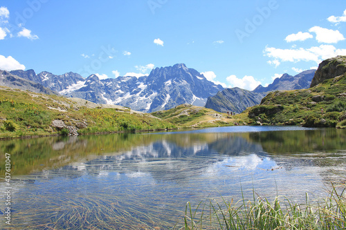 The Lauzon lake in the french alps, ecrins national park 