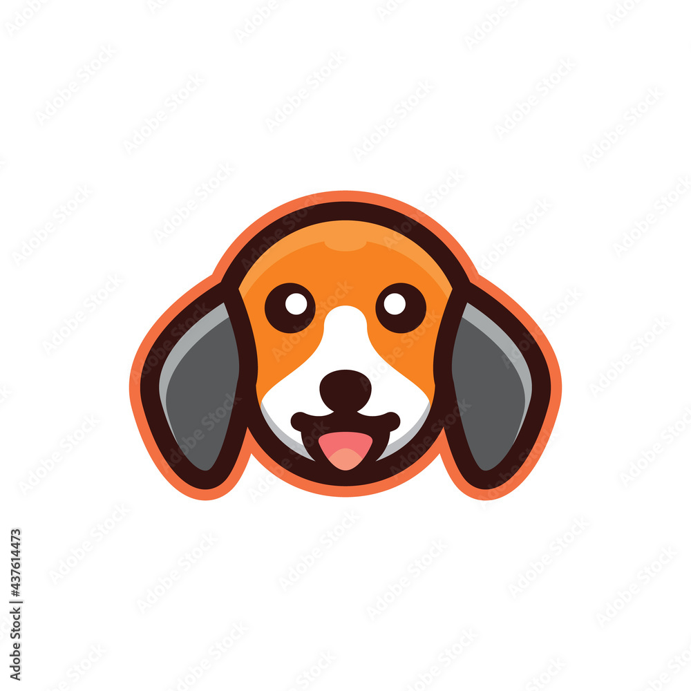 Simple Mascot Vector Logo Design of Dog Kids