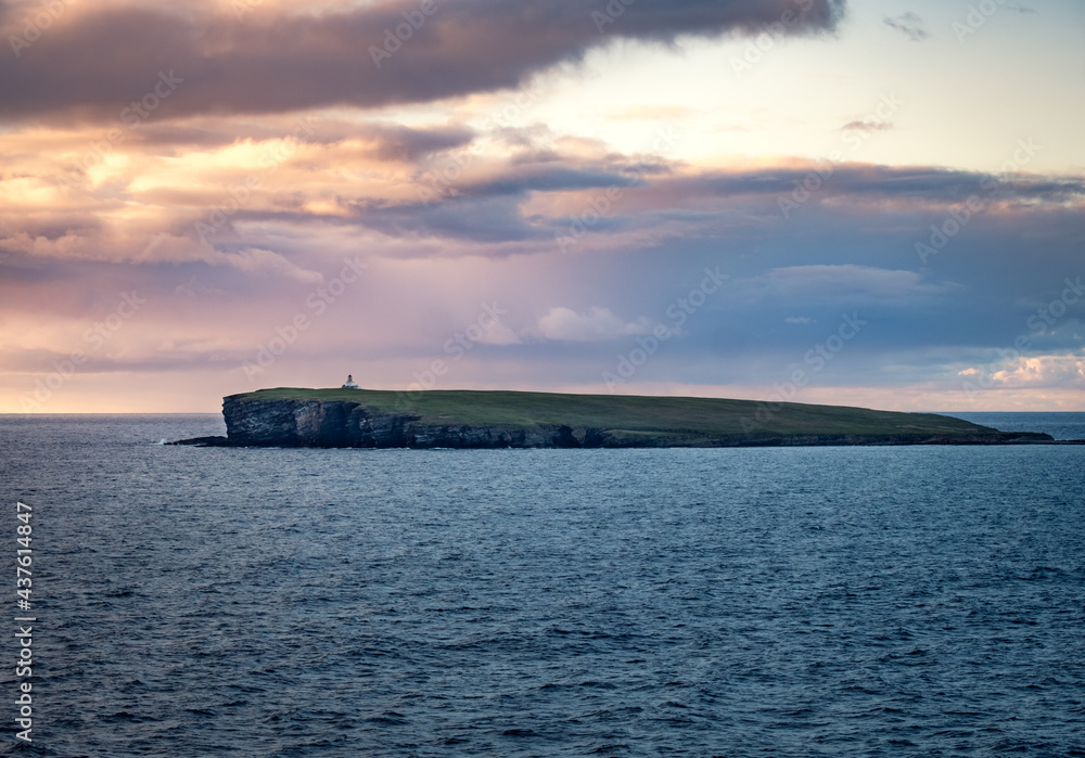 Sunset at Birsay Brough in Orkney 