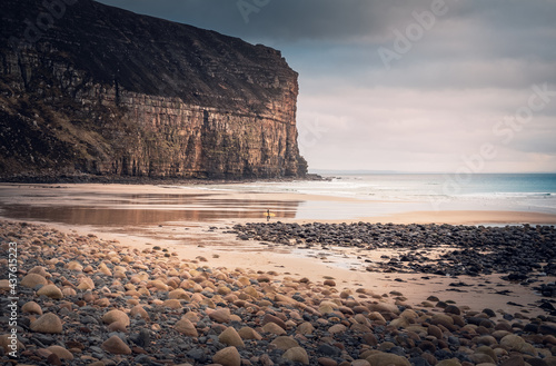 Surfers at Rackwick Beach, Orkney photo