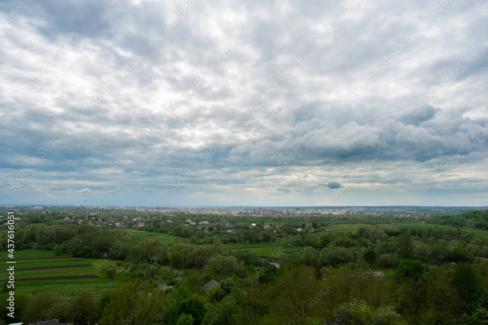 Dark clouds over the city of Ivano-Frankivsk