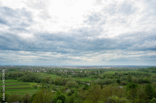Wallpaper Mural Dark clouds over the city of Ivano-Frankivsk Torontodigital.ca