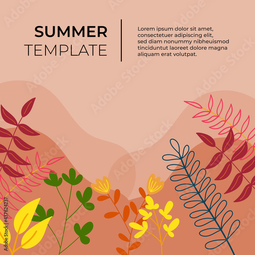 abstract background designs  summer sale  social media promotional content. Vector illustration 