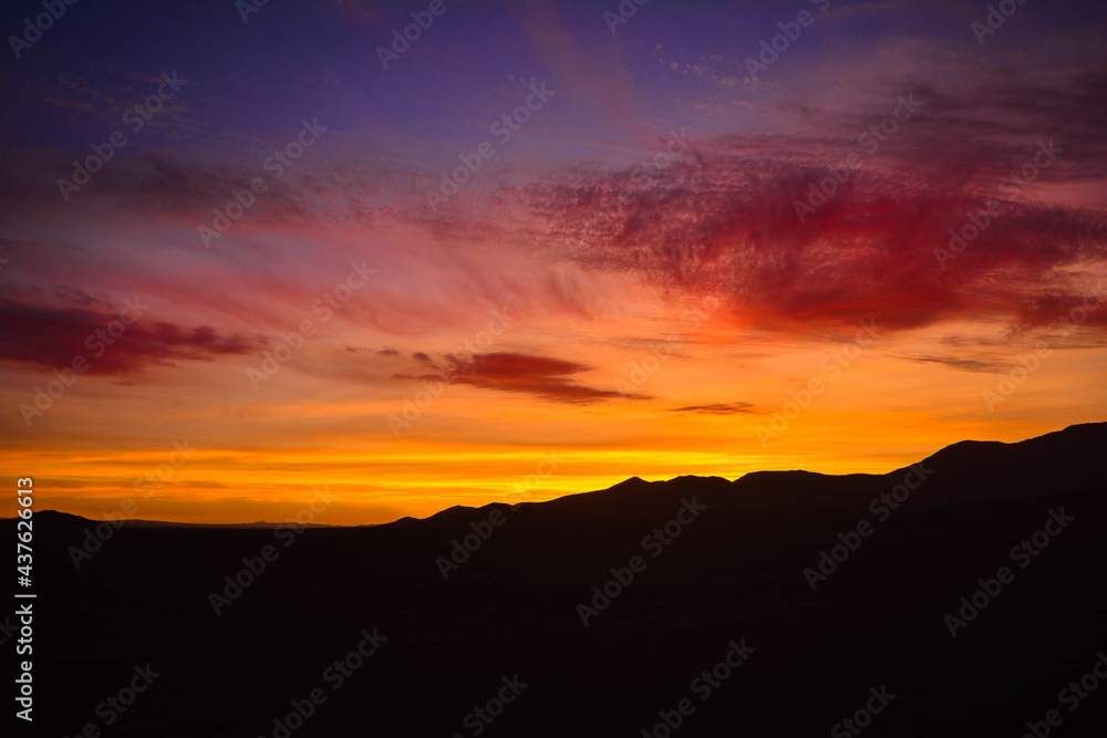 Atardecer en el desierto de la Atacama, Chile