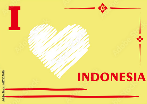 Indonesian love where the yellow color has a feel of beauty and also love with a love picture.
