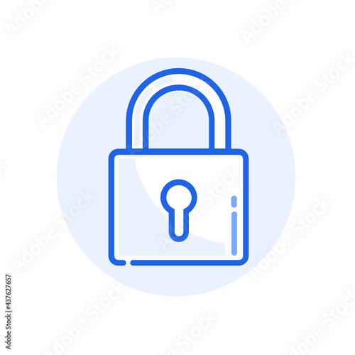 closed lock padlock protect outline icon
