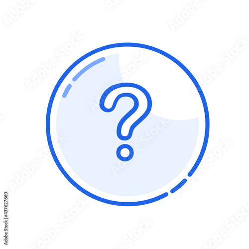 question in circle faq outline icon