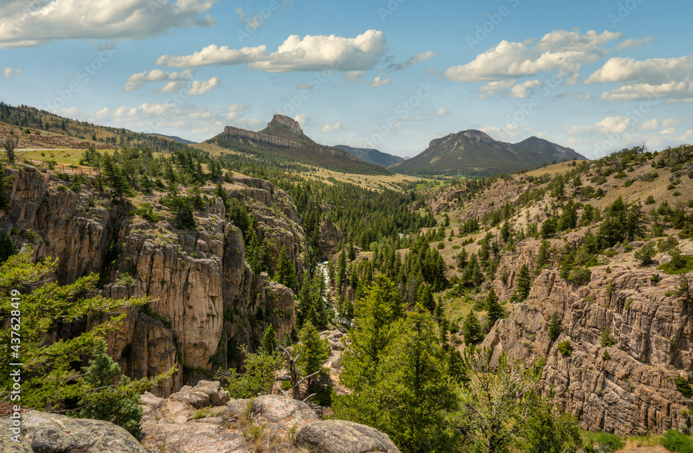 Chief Joseph Scenic Highway  overlook - dramatic canyon formed by the Clarks Fork of the Yellowstone River